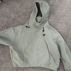 Nike Light Green Cropped Hoodie